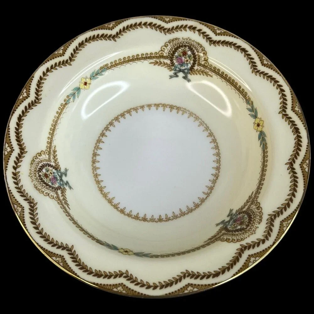 4 Noritake China Serena Rim Fruit Bowl Dessert Sauce Floral 5.75” Made Japan VTG